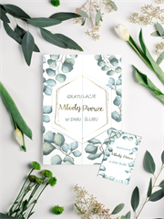 KARNET A5 ŚLUB ROZ EUKALIPTUS