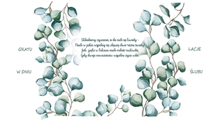 KARNET A5 ŚLUB ROZ EUKALIPTUS