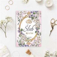 KARNET A5 ŚLUB FIOŁKI