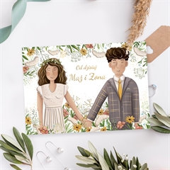 Karnet A5 Ślub PARA BOHO