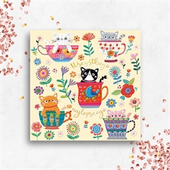 Karnet KW KOTKI W KWIATACH