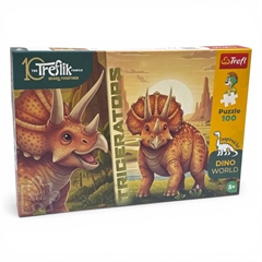 S.CENA Puzzle - _100_ Inspired By Dino World-Triceratops / KAZSTUDIO SA Rodzina Treflikw FSC Mix 70 #37;