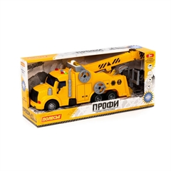Profi, samochód-ewakuator inercyjny nr2 (ze światłem i dźwiękiem) (żółty) (w pudełku)