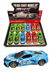 Samochód metalowy inercyjny (display 12szt.)