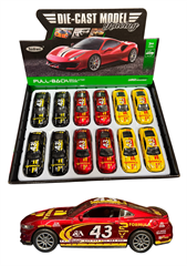 Samochód metalowy inercyjny (display 12szt.)