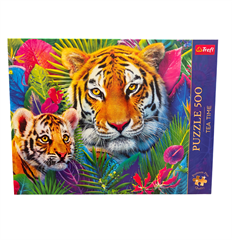 S.CENA Puzzle - _500 Premium Plus_ - TeaTime:Tygrysy w dungli_FSC Mix 70 #37;