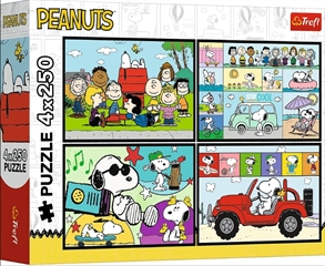 S.CENA Puzzle-_4x250 - Fistaszkowe przygody_/PEANUTS Peanuts FSC Mix 70 #37;