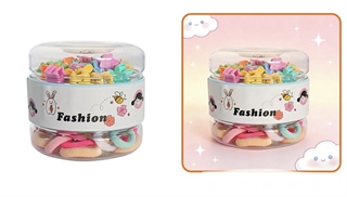 Gumki Do Włosow 20szt kolorowe w pudełeczku+spinki 20szt 66020