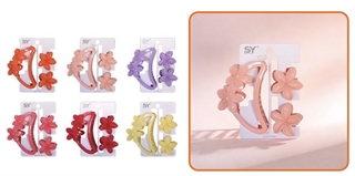 Klamra do włosow zestaw 3szt (1 duża+2małe) kwiatek 65859