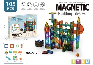 Klocki magnetyczne tor z kuleczkami 105el 900105