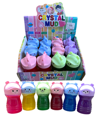 Slime misiaczek z opaską jako uchwyt 11cm brokatowy