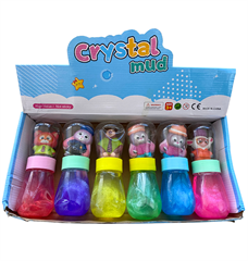 S.CENA Slime 8,5cm brokatowy ze squishy zoo(6szt w displayu)