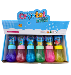 S.CENA Slime 8,5cm brokatowy ze squishy niebieski stworek (6sztw displayu)