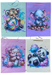 Torebka prezentowa kwiaty 31x42x12cm AL-710