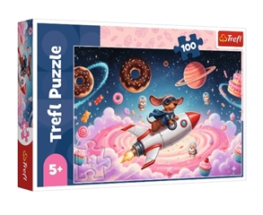 S.CENA Puzzle - _100_ - Jamnik na rakiecie/Trefl_AI FSC Mix 70 #37;