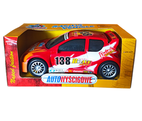 Auto wyścigowe z napędem czerwone