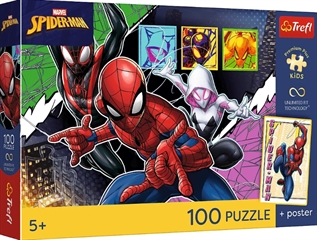 S.CENA 16557   100 UFT - TREFL PREMIUM PLUSKIDS - Bohaterski pająk   / Disney Marvel Spiderman FSC Mix 70 #37;
