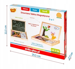 DREWNIANA TABLICA MAGNETYCZNA 1/40 SMILY PLAY