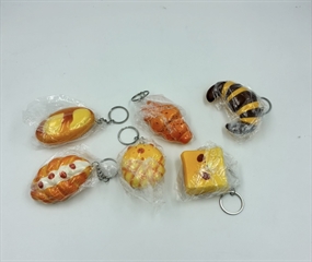 Gniotek squishy breloczek chlebki (24sztweworeczku) 32522