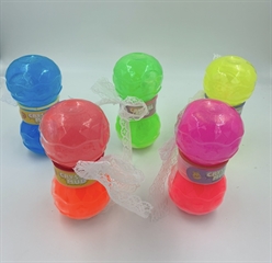 Slime okrągła klepsydra ombre oraz z brokatem i kokardką koronkową 14cm (12szt w displayu) 32165