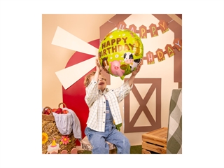 Balon foliowy Happy Birthday Farma 45cm 168844