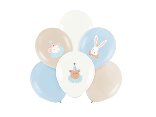 Balony lateksowe pastelowe niebieskie Baby 6 szt. 163849