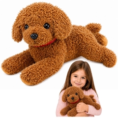 Pluszowy Piesek Pudel Maskotka Przytulanka Obciążeniowe Łapki Obroża 30cm 28688