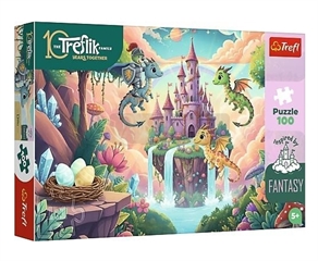 S.CENA Puzzle -   100   Inspired By Fantasy-Rycerz Treflik i smoki / KAZSTUDIO SA Rodzina Treflików FSC Mix 70 #37;