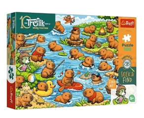 S.CENA Puzzle -   100   Seek  amp; Find - Kapibary/KAZSTUDIO SA Rodzina Treflików FSC Mix 70 #37;