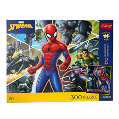 S.CENA Puzzle -   300 UFT   - TREFL PREMIUMPLUSKIDS - Ukryty bohater / Disney Marvel Spiderman FSC Mix 70 #37;