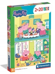-CLE puzzle 2x20 SuperKolor Peppa Pig 24831