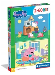 -CLE puzzle 2x60 SuperKolor Peppa Pig 24833