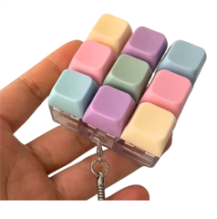 S.CENA Brelok antystresowy klawiatura led pastelowy mix kolorów (9guziczków) DA-689-9