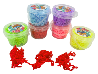 S.CENA Robaczki- gniotki squishy, antystresowe makarony w plastikowym pudełeczku 66128