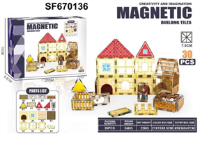 S.CENA Klocki magnetyczne farma 30el 66882