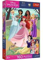 S.CENA Puzzle - _160 UFT_ - Trefl PremiumPlusKids - Czarujce przyjcie / Disney Princess FSC Mix