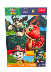S.CENA Puzzle - _160 UFT_ - Trefl PremiumPlusKids - Dinozaurowa przygoda / Viacom PAW PATROL: THE DINO MOVIE 2026