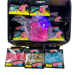 PROM Gniotek duży swiecacy kostka lodu mixkolor5cm(12sztwdisplayu)A-2348