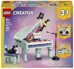 PROM 31392 Dekoracyjny fortepian z kotemV29